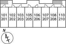 Y.V.A棟 敷地配置図